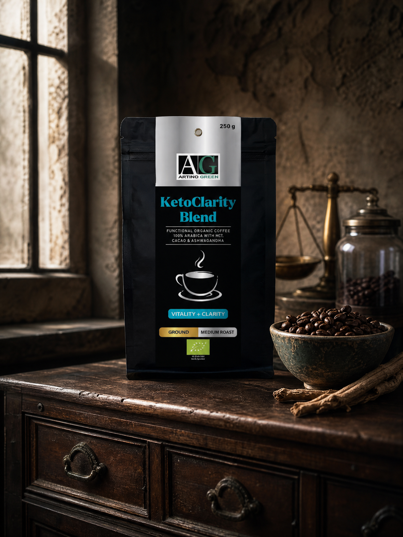 KetoClarity Coffee Blend — organic MCT and Arabica blend by Velorae Essence